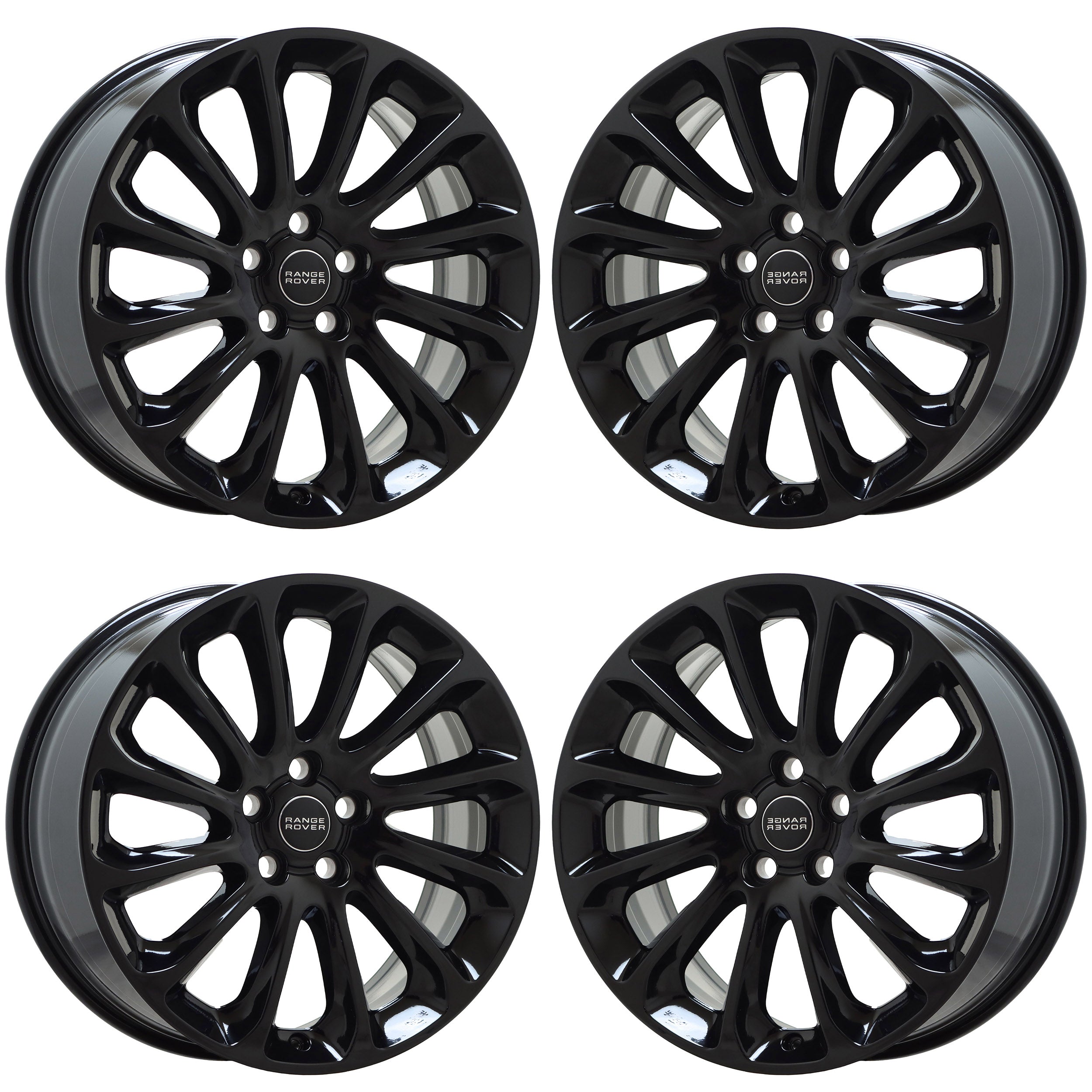 20" Land Rover Range Rover Gloss Black wheels rims Factory OEM set 72317